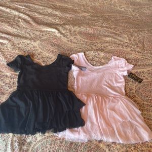 NEW Girls Tutu BALLET DANCE  - 2 for price of 1 - Pink and Black - Size 5 and 6X